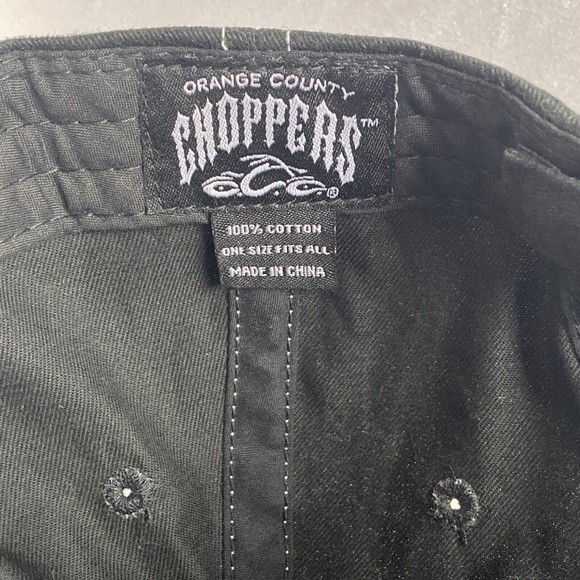 Orange County Choppers Logo Brand Hat Cap Adjustable Strap Black Motorcycle NAPA - Picture 7 of 8